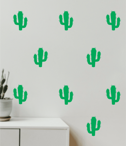 Cactus Pattern Set of 20 Wall Decal Home Decor Bedroom Room Quote Vinyl Sticker Teen School Baby Kids Nursery Plants Desert Nature Cute