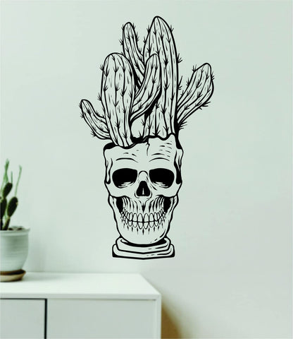 Cactus Skull Wall Decal Home Decor Sticker Art Vinyl Bedroom Boys Girls Teen Nature Plants Tattoo