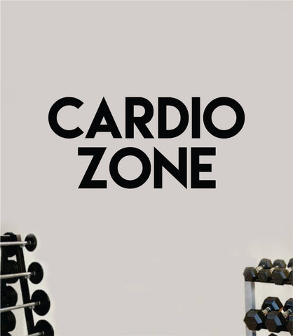 Cardio Zone Decal Sticker Wall Vinyl Art Wall Bedroom Room Home Decor Inspirational Motivational Teen Sports Gym Fitness Health Beast Running