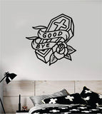 Casket Rose Goodbye Traditional Tattoo Decal Sticker Wall Vinyl Art Home Decor Room Bedroom Teen Kids