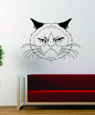 Cat Face V1 Funny Decal Sticker Wall Vinyl Art Home Room Decor Decoration Animal Pet Teen Kitten Kitty