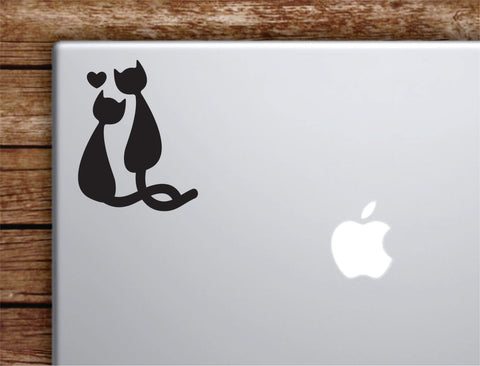 Cats Love Laptop Wall Decal Sticker Vinyl Art Quote Macbook Apple Decor Car Window Truck Teen Inspirational Girls Animals Kitten