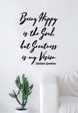 Childish Gambino Being Happy Quote Wall Decal Sticker Room Art Vinyl RnB Rap Hip Hop Lyrics Music Inspirational