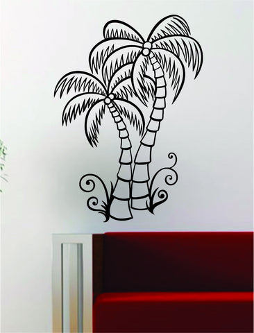 Coconut Palm Trees Decal Wall Vinyl Art Decor Room Beautiful Nature