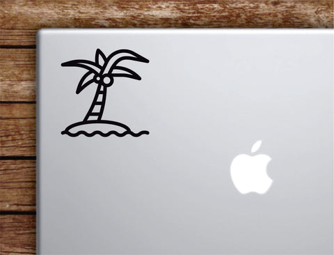 Coconut Tree Laptop Wall Decal Sticker Vinyl Art Quote Macbook Apple Decor Car Window Truck Teen Inspirational Girls Beach Palm