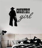 Country Girl Wall Decal Sticker Vinyl Home Decor Art Rodeo Farm Southern American Cowgirl Girls Teen Cowboy