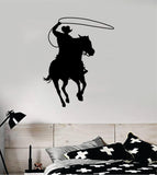 Cowboy Horse V2 Animal Wall Decal Sticker Vinyl Home Decor Art Rodeo Farm Southern American Country