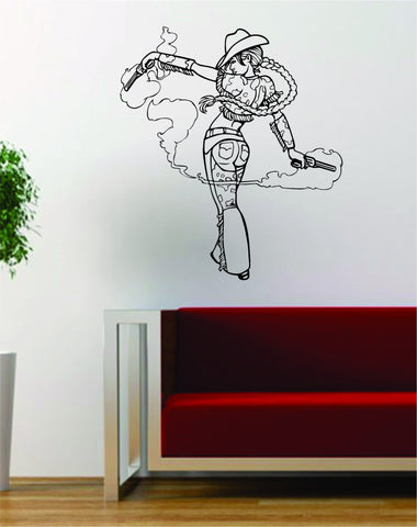 Cowgirl Pin Up Girl Design Cowboy Decal Sticker Wall Vinyl Art Decor Home - boop decals - vinyl decal - vinyl sticker - decals - stickers - wall decal - vinyl stickers - vinyl decals