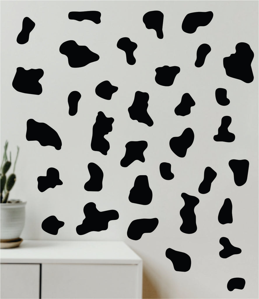 Cow Pattern Wall Decal Home Decor Bedroom Room Quote Vinyl Sticker