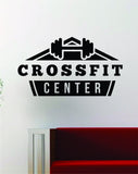 Crossfit Center Fitness Gym Design Quote Decal Sticker Wall Vinyl Art Words Decor Workout Weight Dumbbell Inspirational