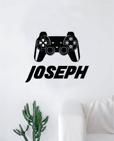 Custom Gamer Name Wall Decal Quote Home Room Decor Decoration Art Vinyl Sticker Funny Gaming Video Games Nerd Geek Teen Kids Baby Personalized Customized