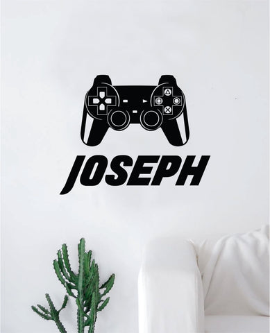 PC Gamer Wall Vinyl Decal Joystick Game Play Room Custom Sticker