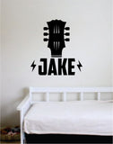Custom Guitar Name V1 Wall Decal Sticker Bedroom Room Art Vinyl Home Decor Music Teen Kids Customized Personalized