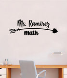 Custom Teacher Name Arrow Heart Wall Decal Home Decor Art Sticker Vinyl School Elementary Kindergarden Classroom Customized Personalized Cute