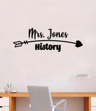 Custom Teacher Name Arrow Heart Wall Decal Home Decor Art Sticker Vinyl School Elementary Kindergarden Classroom Customized Personalized Cute