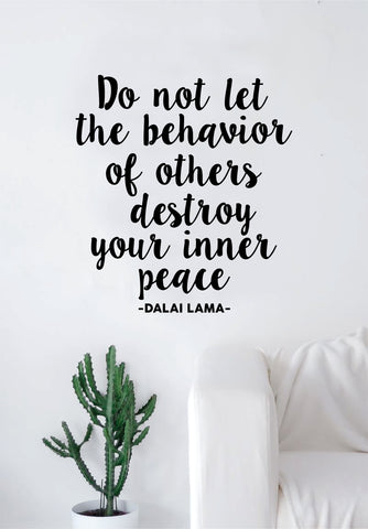 Dalai Lama Inner Peace Wall Decal Sticker Home Decor Vinyl Art Bedroom Teen Inspirational Quote Yoga Namaste Meditate Relax