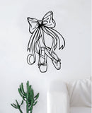 Dance Shoes Ballet Bow Girls Wall Decal Sticker Vinyl Art Bedroom Living Room Decor Teen