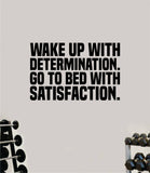Determination Satisfaction Gym Fitness Wall Decal Home Decor Bedroom Room Vinyl Sticker Teen Art Quote Beast Lift Train Inspirational Motivational Health Girls Exercise