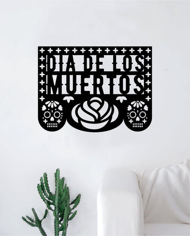 Dia De Los Muertos Art Wall Decal Sticker Vinyl Living Room Bedroom Decor Teen Day of the Dead Rose Sugarskull Sugar Skull Mexican