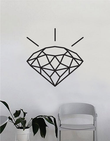 Diamond Wall Decal Home Decor Art Bedroom Room Sticker Vinyl Gem Girls Woman Cute Jewelery Shine Bright Teen