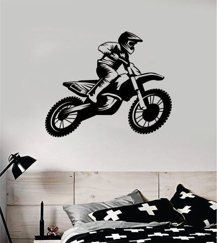 Dirtbiker V8 Motorcycle Sports Decal Sticker Bedroom Room Wall Vinyl Art Home Decor Teen Kids Nursery Sports Moto X Rider Biker