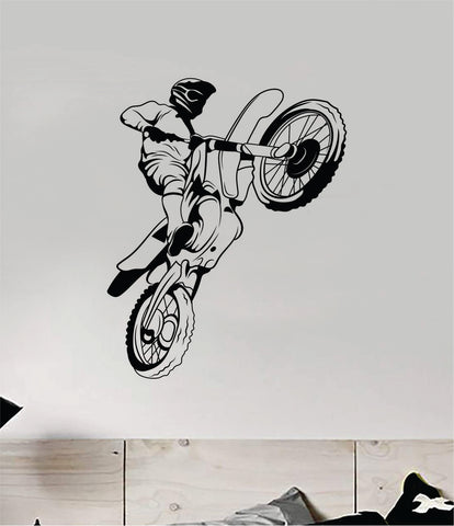 Dirtbiker v11 Wall Decal Sticker Bedroom Room Vinyl Art Home Decor Teen Boy Girl Sports Moto X Auto Rider Biker Race Dirt Brap Racing Dirtbike