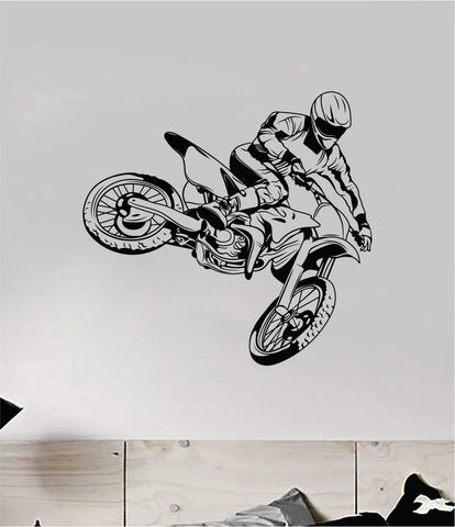 Dirtbiker v9 Wall Decal Sticker Bedroom Room Vinyl Art Home Decor Teen Boy Girl Sports Moto X Auto Rider Biker Race Dirt Brap Racing Dirtbike