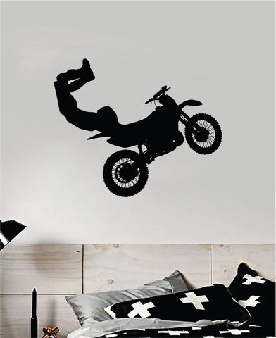 DIrtbike Trick V3 Ride Decal Sticker Bedroom Room Wall Vinyl Art Home Decor Teen Sports Moto X Auto Rider Biker Race Dirt Brap