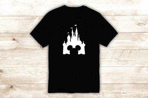 Disney Castle T-Shirt Tee Shirt Vinyl Heat Press Custom Inspirational Quote Teen Baby Kids Girl Boy Disneyland Mickey Mouse