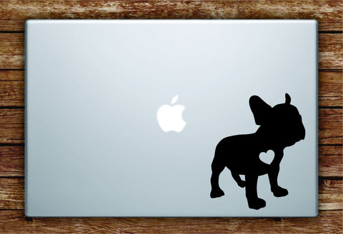 Dog Heart V 1 Laptop Apple Macbook Quote Wall Decal Sticker Art Vinyl Car Window Animals Puppy Love French Bulldog