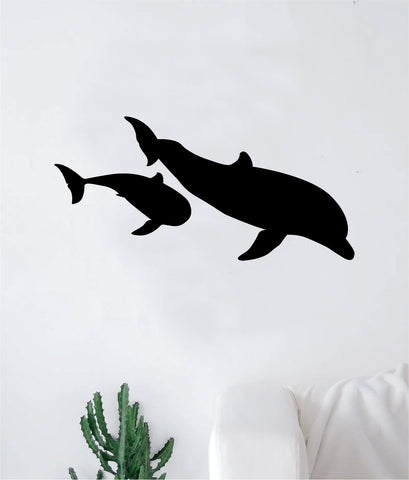 Dolphins V2 Wall Decal Home Room Decor Bedroom Art Sticker Vinyl Teen Baby Boy Girl Animals Ocean Beach Nautical Fish