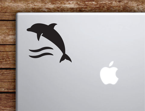 Dolphin Laptop Wall Decal Sticker Vinyl Art Quote Macbook Apple Decor Car Window Truck Teen Inspirational Girls Animals Ocean Beach