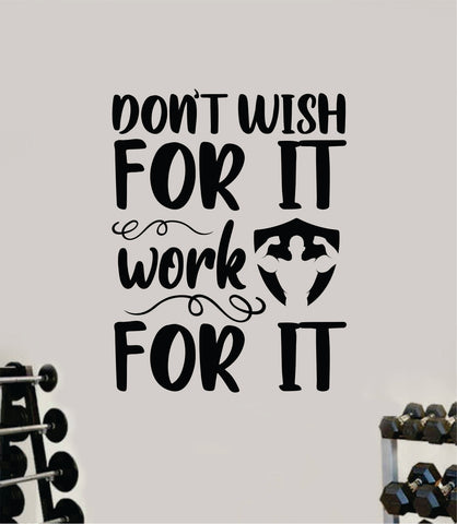 Wish For it Work For it Sticker, Motivational Stickers
