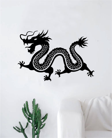 Dragon V7 Wall Decal Decor Art Sticker Vinyl Room Bedroom Teen Kids Mythical Fire King Tattoo Nursery