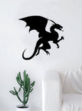 Dragon V8 Wall Decal Decor Art Sticker Vinyl Room Bedroom Teen Kids Mythical Fire King Tattoo Nursery Baby