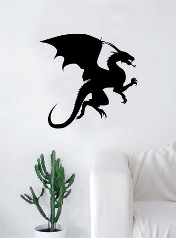 Dragon V8 Wall Decal Decor Art Sticker Vinyl Room Bedroom Teen Kids Mythical Fire King Tattoo Nursery Baby