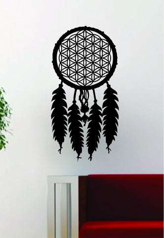 Dreamcatcher Flower of Life Quote Decal Sticker Wall Vinyl Art Decor Home Namaste