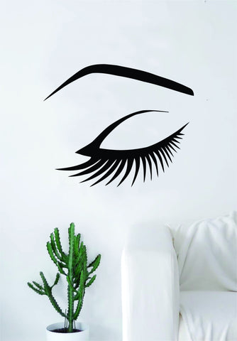Eye and Eyebrow Wall Decal Sticker Vinyl Room Decor Art Girls Stylist Logo Female Hair Spa Shop Beauty Salon Make Up