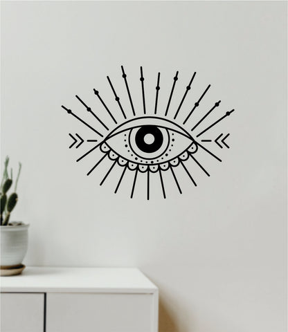 Eye Design Decal Sticker Wall Vinyl Art Wall Bedroom Room Home Decor Teen Inspirational Girls Yoga Zen Meditate Namaste Tattoo Boho All Seeing