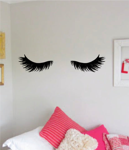Eyelashes v5 Beautiful Decal Sticker Wall Bedroom Room Girls Women Ladies Vinyl Decor Art Eyebrows Make Up Beauty Salon MUA Lashes