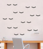 Eyelashes Pattern Set of 20 Decal Sticker Wall Vinyl Decor Bedroom Art Make Up Lashes Cosmetics Beauty Salon Brows GIrls Inspirational