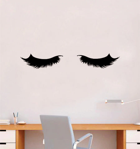 Eyelashes V11 Wall Decal Sticker Vinyl Home Decor Bedroom Art Make Up Cosmetics Girls Eyes Eyebrows Lashes Brows Vanity Beauty