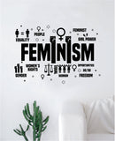 Feminism Girl Power Wall Decal Sticker Vinyl Art Bedroom Living Room Decor Decoration Teen Quote Inspirational Motivational Cute Lady Gender Equal Feminist Empower GRL Pwr Love Beautiful
