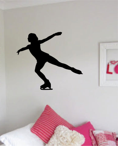 Figure Skater Decal Sticker Wall Vinyl Art Decor Bedroom Home Teen Boy Girl Sports Ice Winter Skate