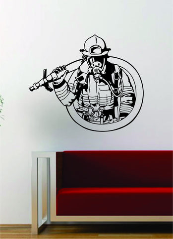 Firefighter v3 Design Decal Sticker Wall Vinyl Art Fire Department Hero Firetruck Fireman Rescue