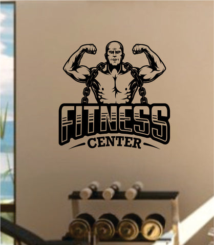 Fitness Center V5 Decal Sticker Wall Vinyl Art Wall Bedroom Room Decor Motivational Inspirational Teen Sports Gym Work Out Lift