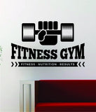 Fitness Gym Design Quote Decal Sticker Wall Vinyl Art Words Decor Workout Weight Dumbbell Inspirational