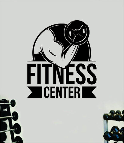 Fitness Center V11 Decal Sticker Wall Vinyl Art Wall Bedroom Room Home Decor Inspirational Motivational Teen Sports Gym Beast Lift Health Exercise