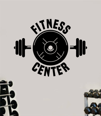 Fitness Center V8 Gym Wall Decal Home Decor Bedroom Room Vinyl Sticker Art Teen Work Out Quote Beast Lift Strong Inspirational Motivational Health School