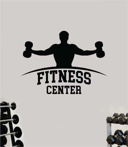 Fitness Center V9 Wall Decal Sticker Vinyl Art Wall Bedroom Home Decor Inspirational Motivational Teen Sports Gym Fitness Girls Train Beast